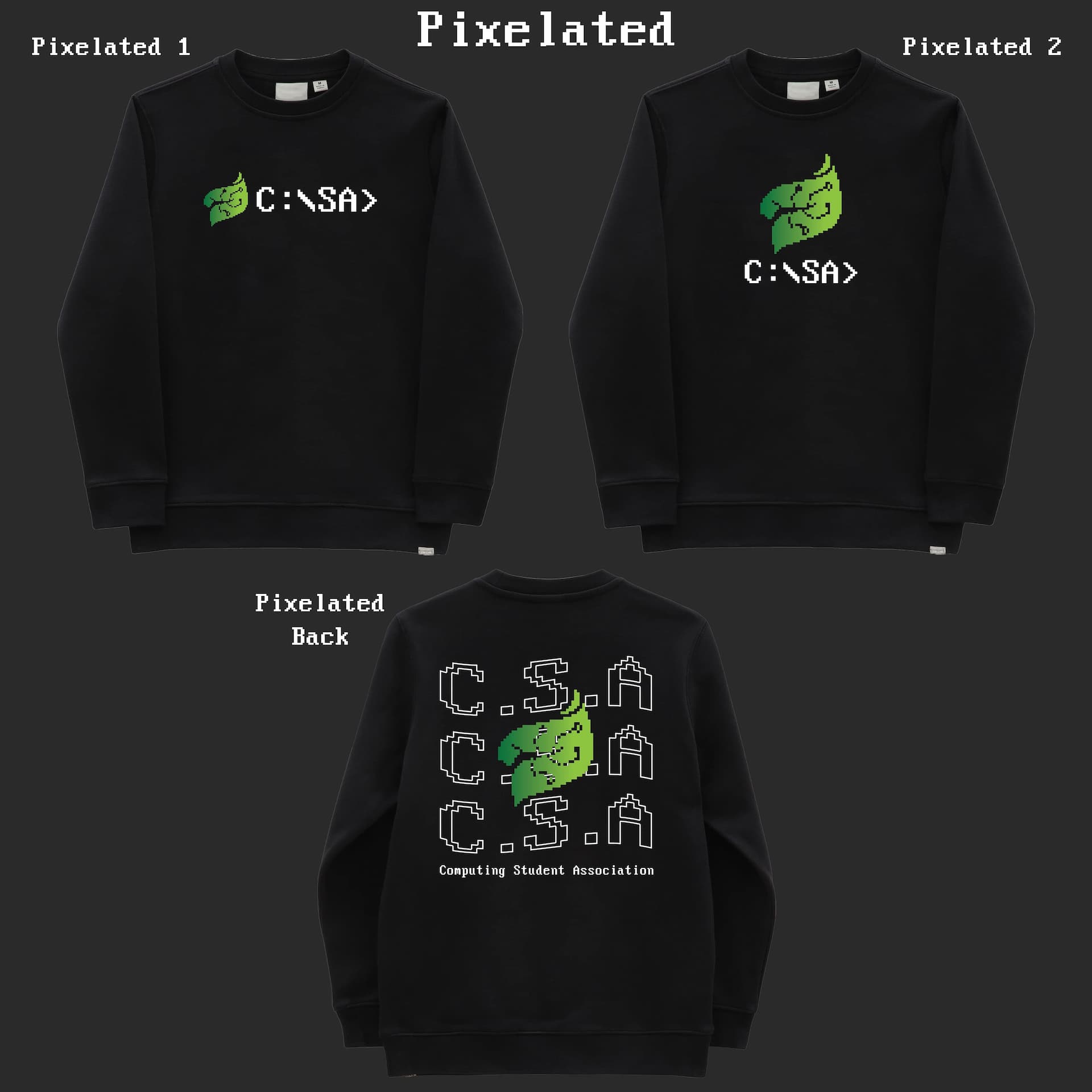 Pixelated logo merchandise