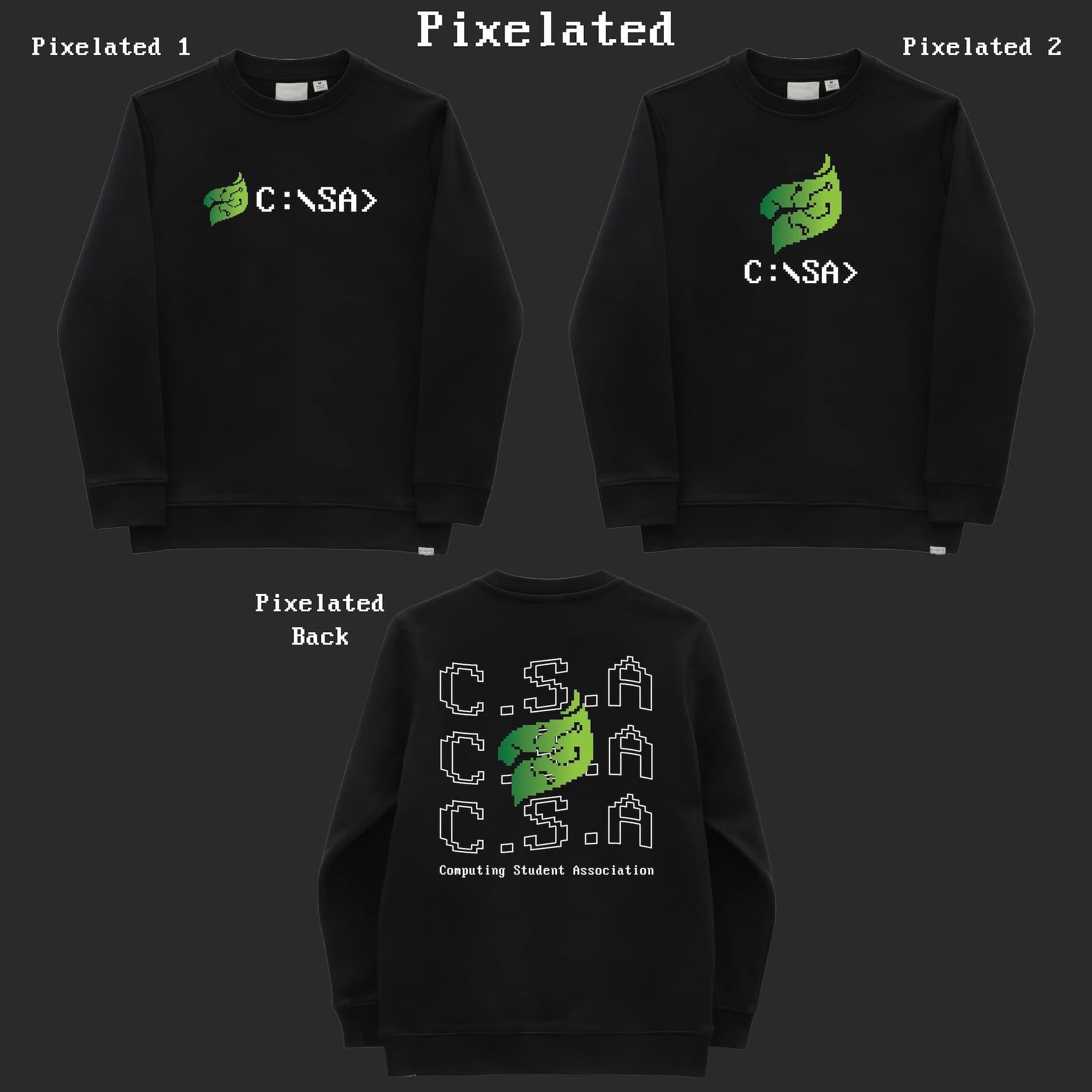 Pixelated logo merchandise