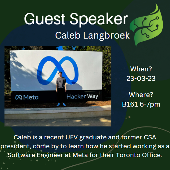 Caleb Langbroek Guest Speaker poster