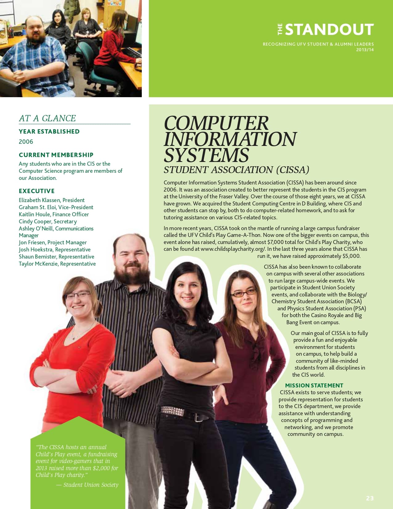 UFV Standout Magazine 2014 Page 23